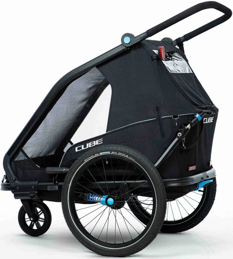 Cube Kids Trailer Double Cmpt BLACK one size-1