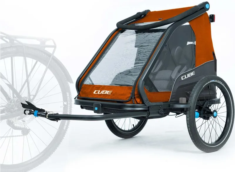 Cube Kids Trailer Double Cmpt X Actionteam grey/orange one size-2