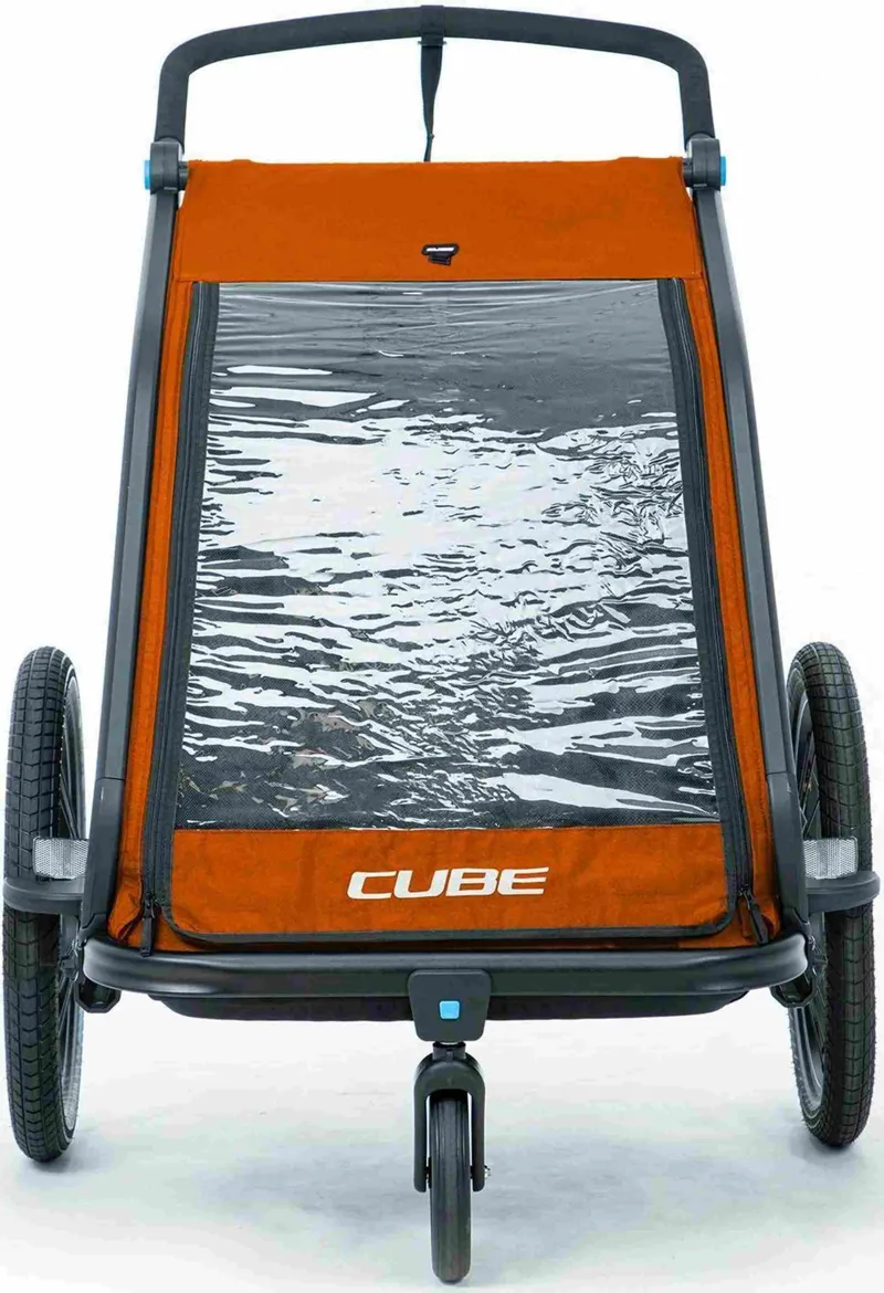 Cube Kids Trailer Double Cmpt X Actionteam grey/orange one size-7