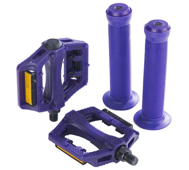ZOMBIE BMX GRIPS AND PEDALS PURPLE