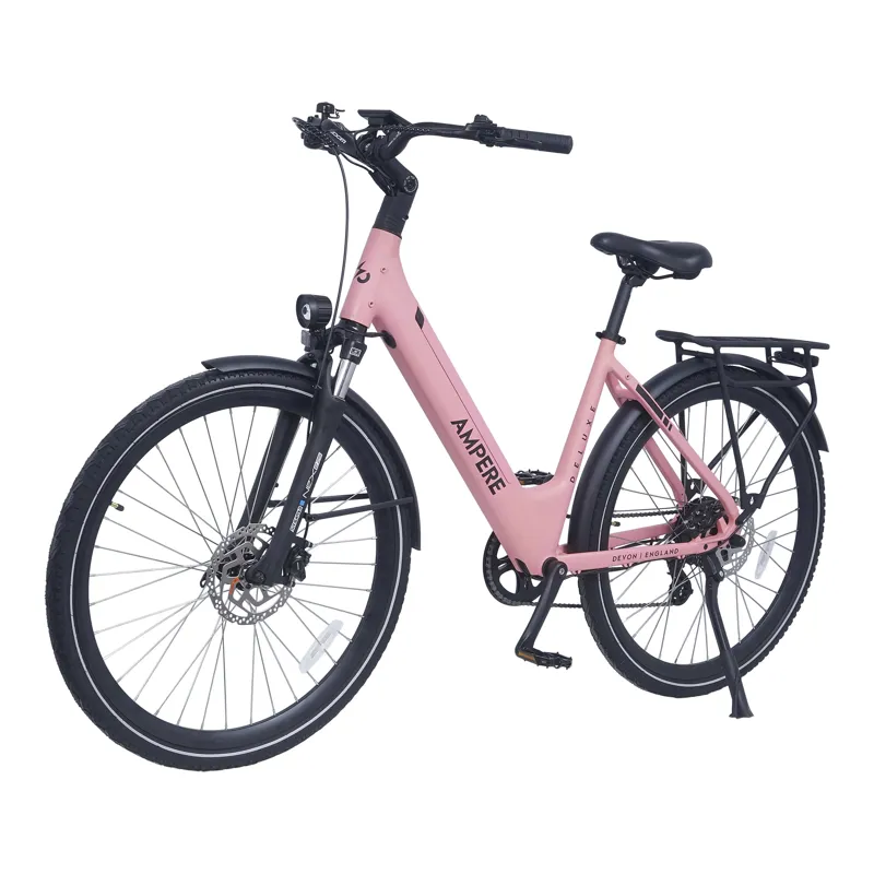 Ampere Deluxe Step Through 18 Frame 700c Wheel - Pink-3