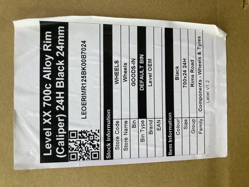 700c 24 Hole Rim Brake Alloy Black-2