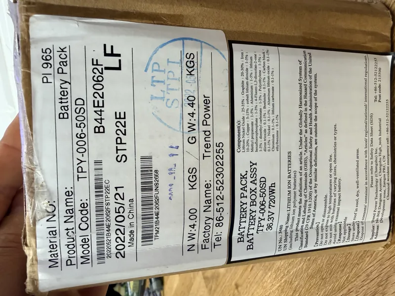 Haibike Yamaha Simplo-Intube Battery 36V - 720 Wh - BRAND NEW-5