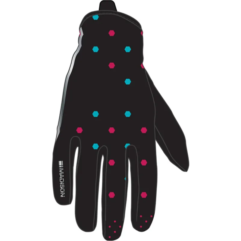 MADISON ELEMENT YOUTH SOFTSHELL GLOVES - HEX BLACK/BRIGHT BERRY