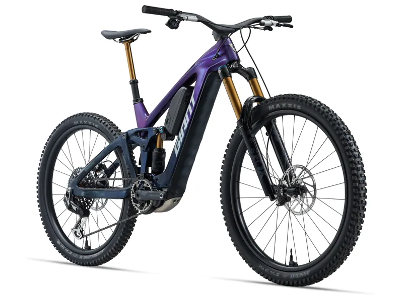 Giant Reign Advanced E+ 0 Electric Mountain Bike in Purple Haze/Metallic Navy-2