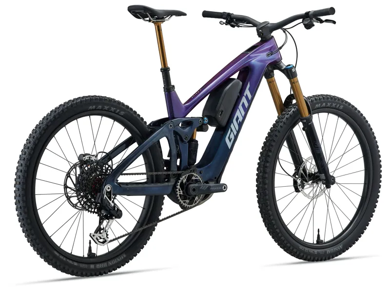 Giant Reign Advanced E+ 0 Electric Mountain Bike in Purple Haze/Metallic Navy-1