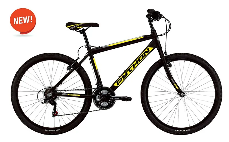 PYTHON 26 ROCK GENTS SHIMANO 18SPD - BLACK/YELLOW