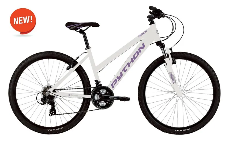PYTHON 26 ROCK LADIES FS SHIMANO 21SPD - WHITE/PURPLE