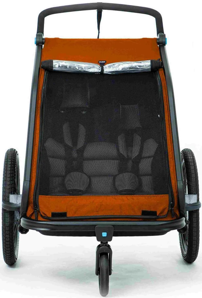 Cube Kids Trailer Double Cmpt X Actionteam grey/orange one size-6