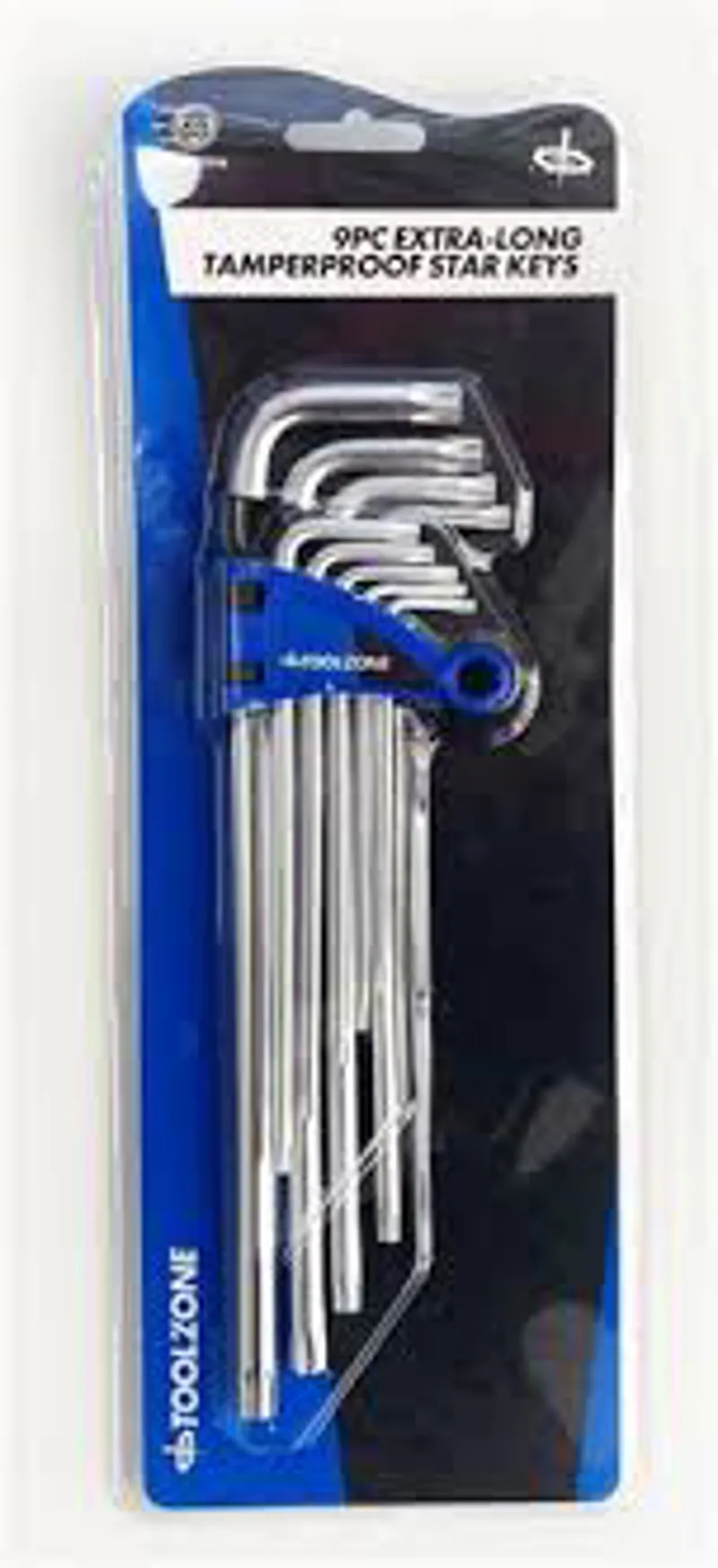 TOOLZONE 9 PC EXTRA-LONG TAMPERPROOF STAR KEYS