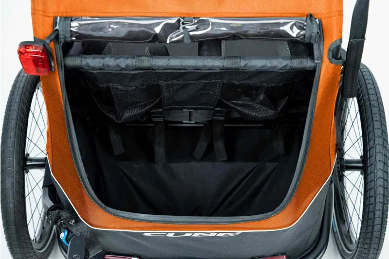 Cube Kids Trailer Double Cmpt X Actionteam grey/orange one size-3