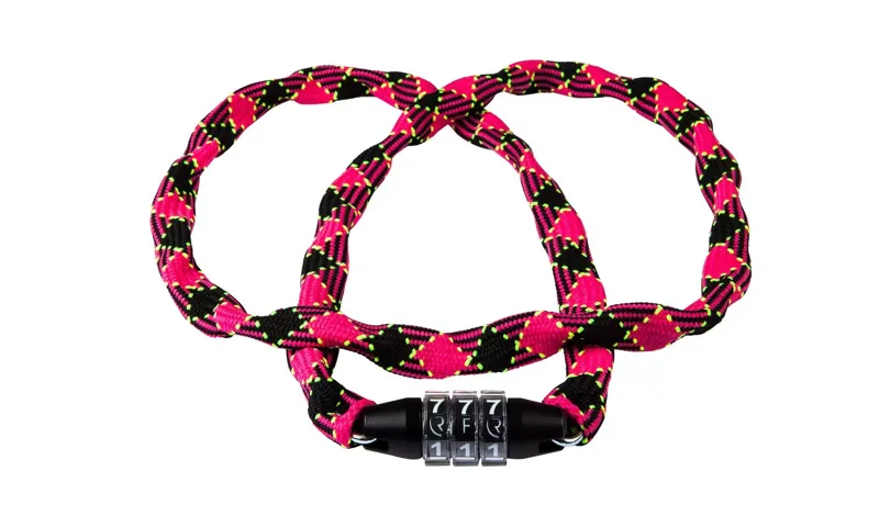RFR PINK BLACK AND YELLOW 120CM CHAIN COMBONATION LOCK