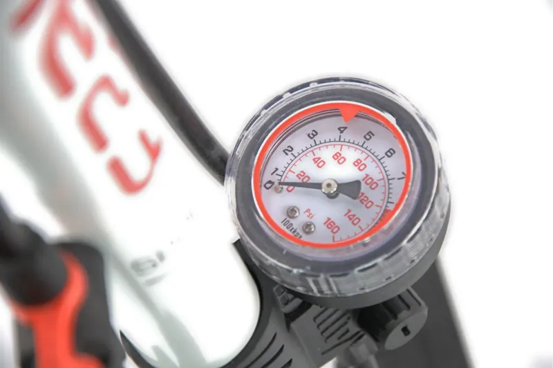 ONE23 FLOOR PUMP WHITE/BLACK DUAL VALVE-1