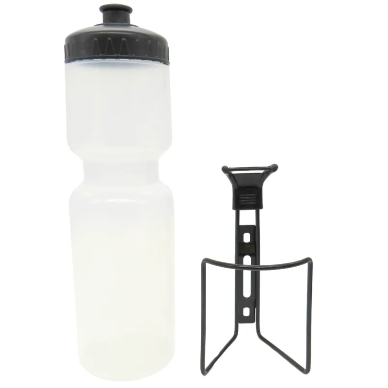 CLEAR BOTTLE AND STEEL CAGE SET