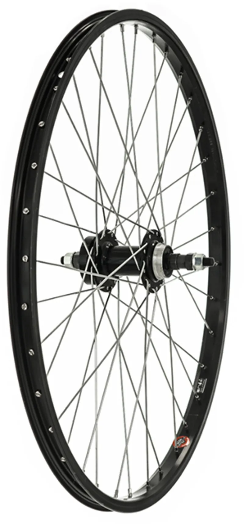 RR WHL 24 BLK DISC SCREWON NUT