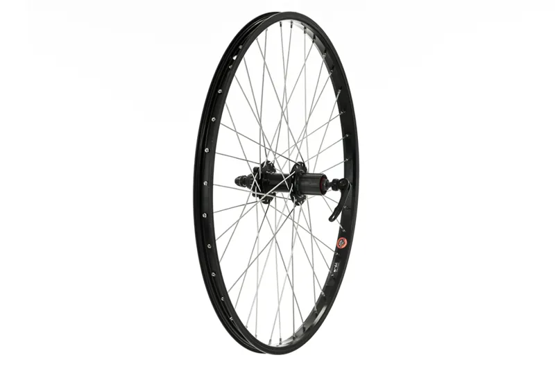 RR WHL 24 BLK DISC HUB CASS QR
