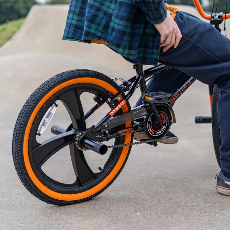 Zombie Slackjaw 20 inch BMX Bike in Black and Orange-8