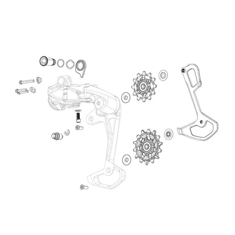SRAM Rear Derailleur Cover Kit Clutch Including Screw GX Eagle AXS: BLACK size
