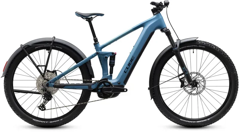 Cube Stereo Hybrid ONE22 Pro 800 FE eMountain Bike in Blue Sapphire/Blue