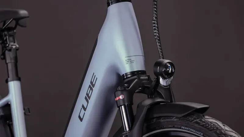 Cube Supreme Hybrid Deluxe SLX 600 eHybrid Bike in Sea Grey/Black-6