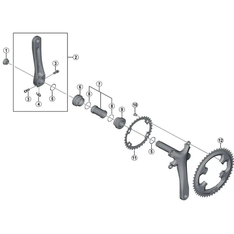 C/RING FC4700 10spd Outer 50T- MK Grey 50 teeth-1
