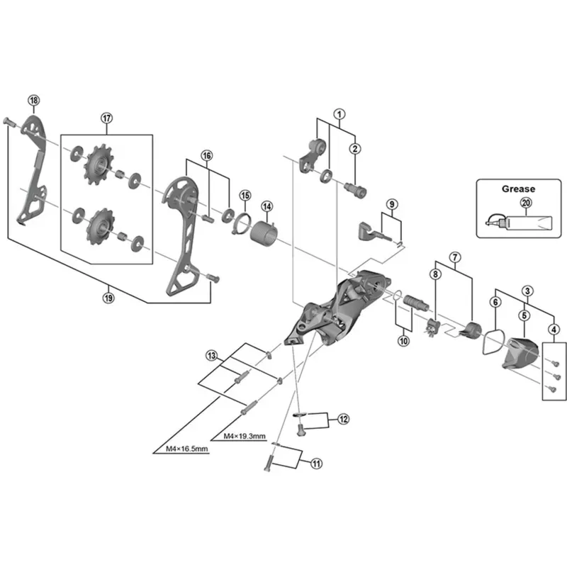 SPRE RDM6000 Pulley Set GS Black/ Silver one size-1
